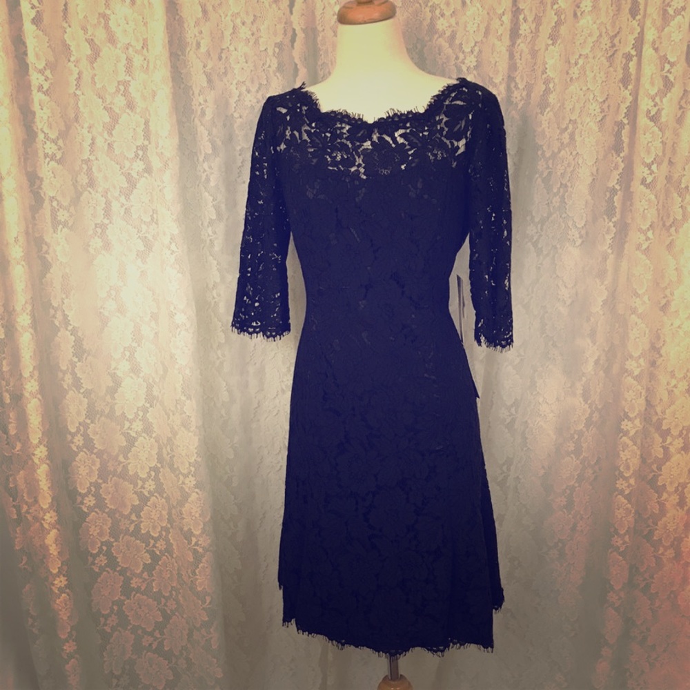 Navy blue Eliza J lace dress